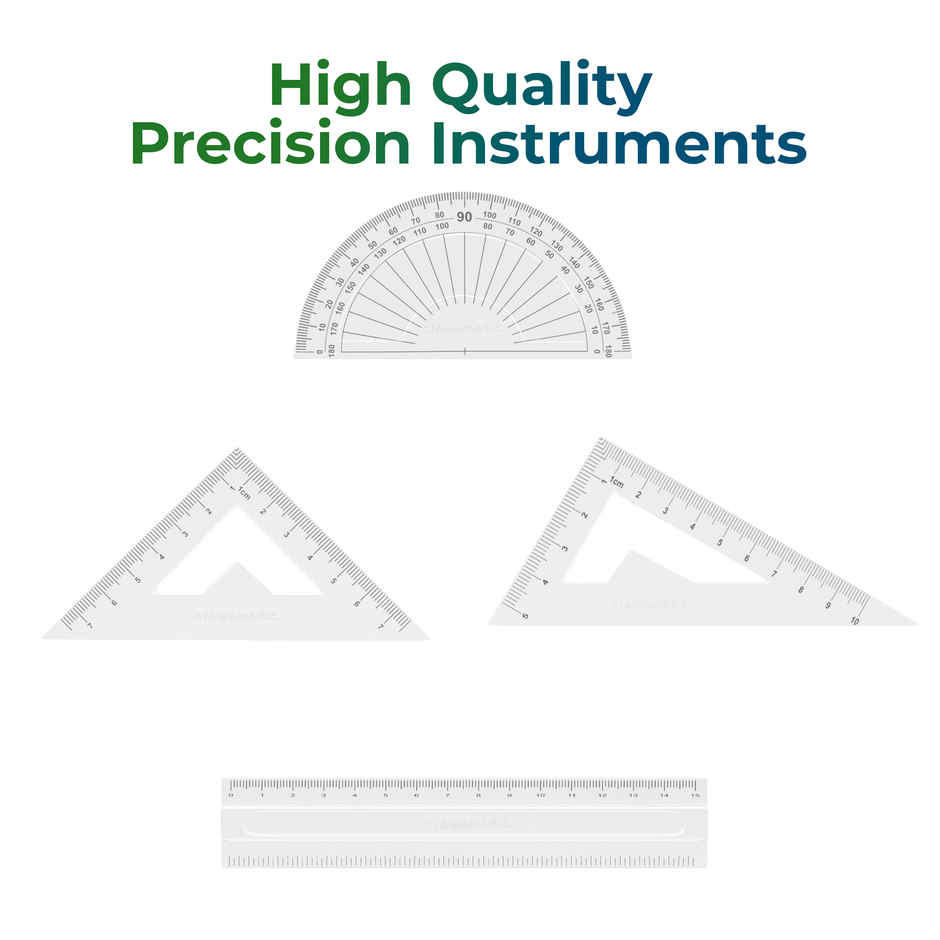 Classmate Geometry Box - Comprehensive Geometry Tools - Assorted Designs