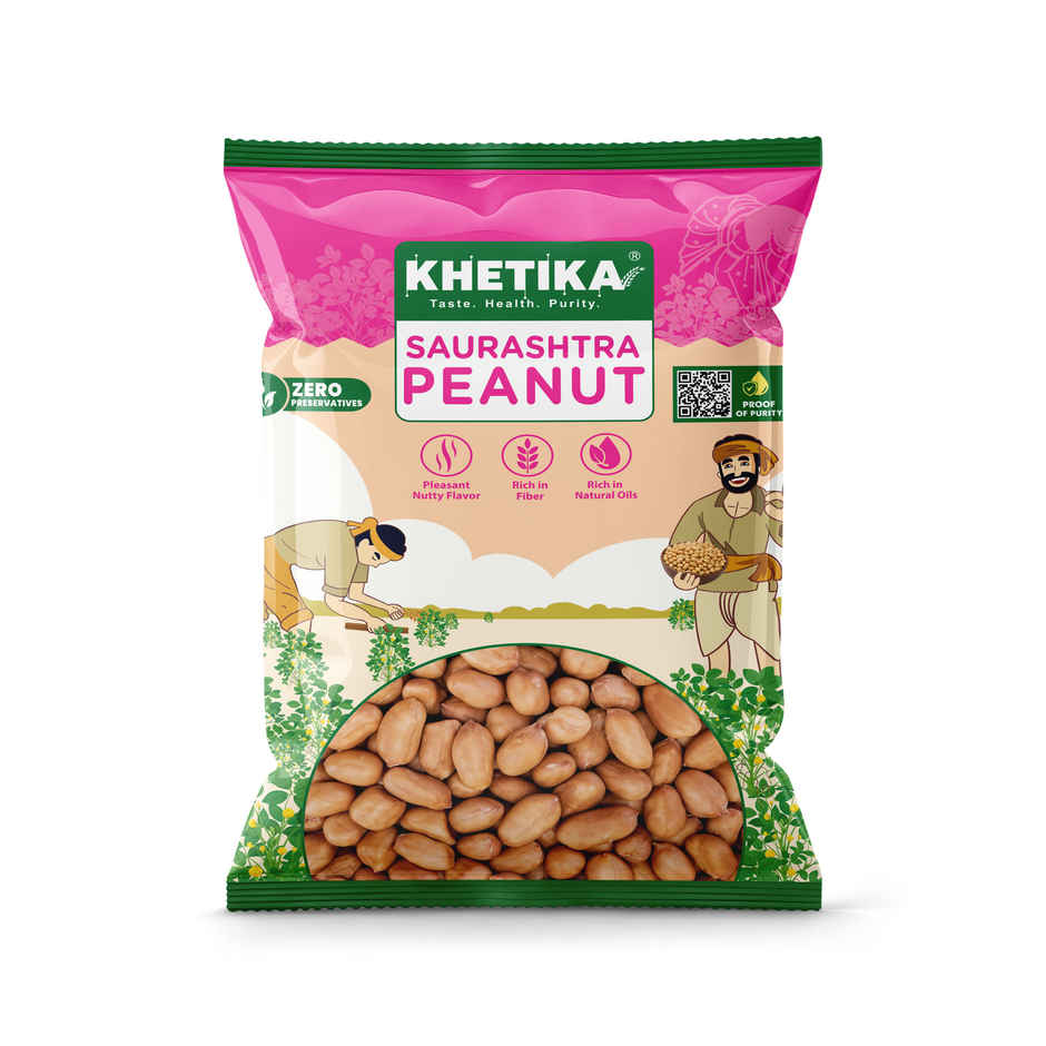 Khetika Premium Raw Peanuts | Mungfali | Groundnut | Singdana