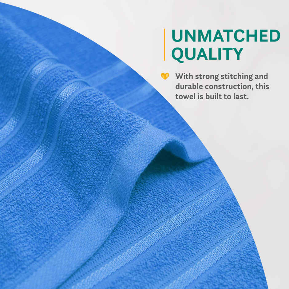 Home Elegance by myTrident Comfort Living Cotton Hand Towel Set | 40cm x 60cm | 400 GSM | Ocean Blue