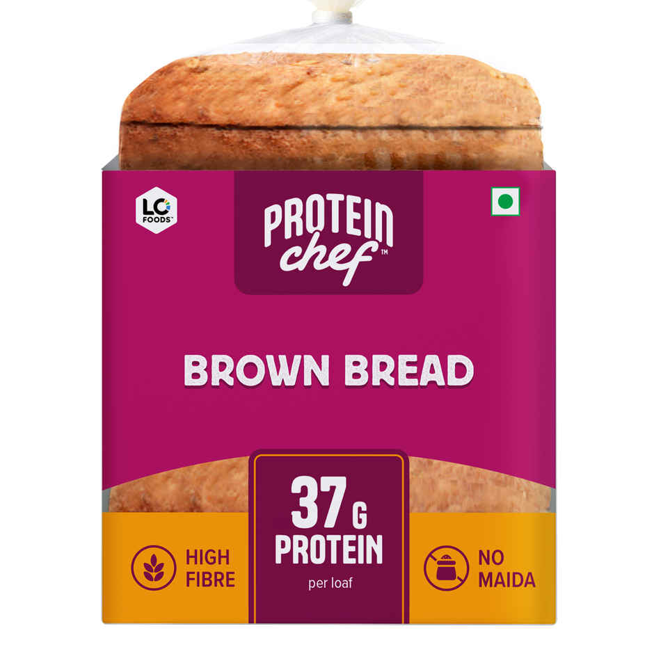High Protein Brown Bread (38g Protein Zero Maida Wheat / No Color / Atta Bread)