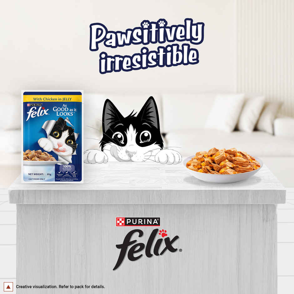 Purina Felix with Chicken in Jelly | Wet Food for Adults | Complete and Balanced Adult Food