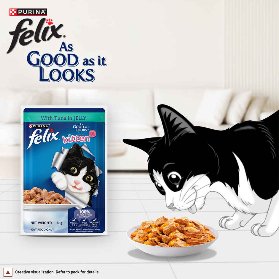 Felix Tuna Jelly Wet Cat Food Kitten | Complete & Balanced