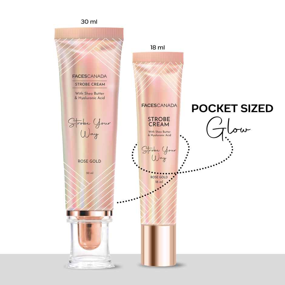 Faces Canada Strobe Cream - Rose Gold, Primer + Highlighter + Moisturizer