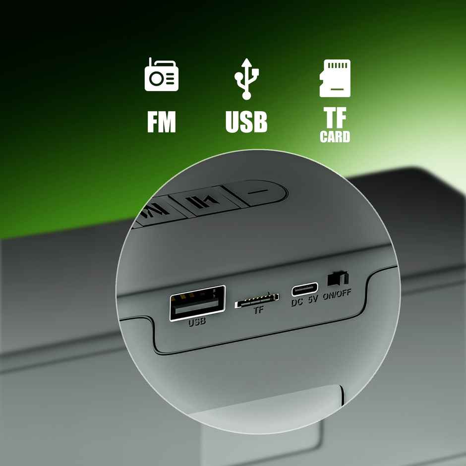 UBON SP 10W BT Soundbar with Upto 10 Hrs Playtime, RGB lights, BT V5.3 Speaker - Black