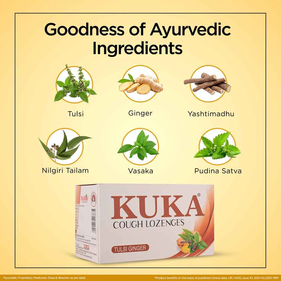 Multani Kuka Cough Tablets | Tulsi Ginger | For Sore & Irritating Cough
