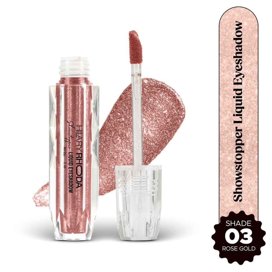 Hilary Rhoda Showstopper Liquid Eyeshadow | Gel-Based Formula | Rose Gold - Shade 03