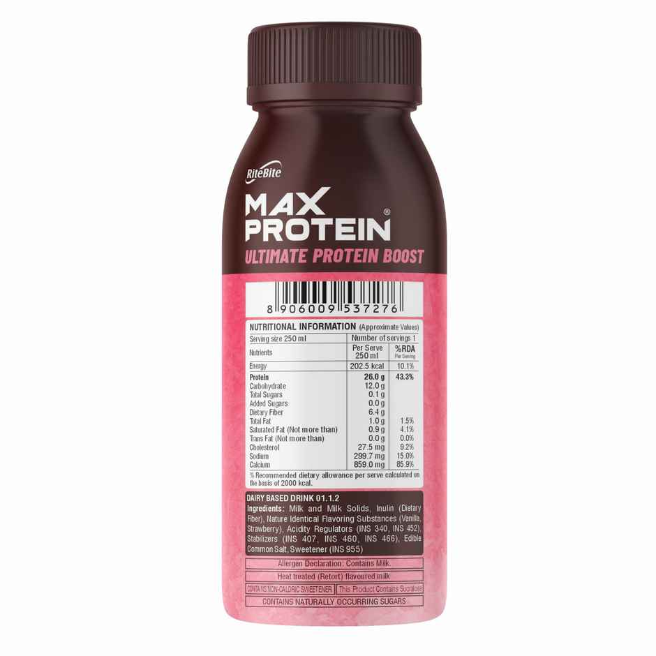 RiteBite Max Protein Berry Blush 26g Protein Milkshake