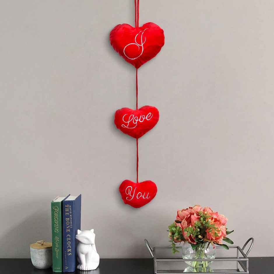 I Love You Red Heart Hanging Home Decor | eCraftIndia