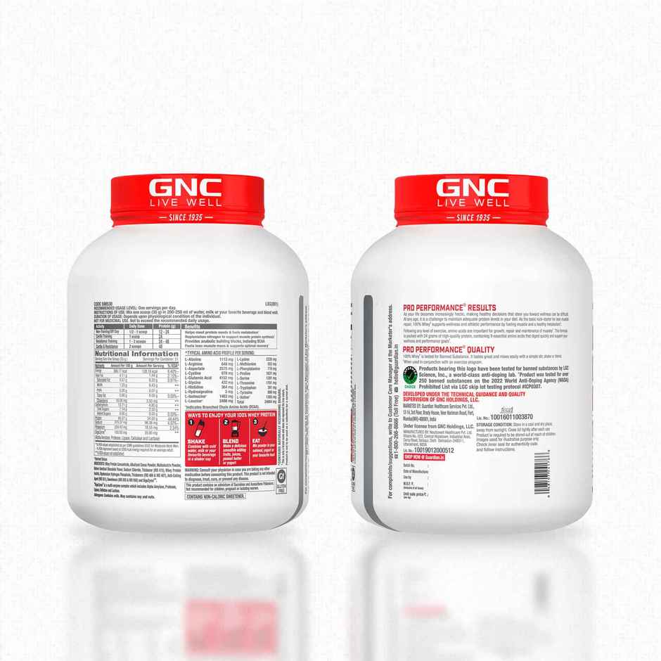 GNC Pro Performance 100% Whey Protein Powder | Chocolate Fudge | 4 lbs