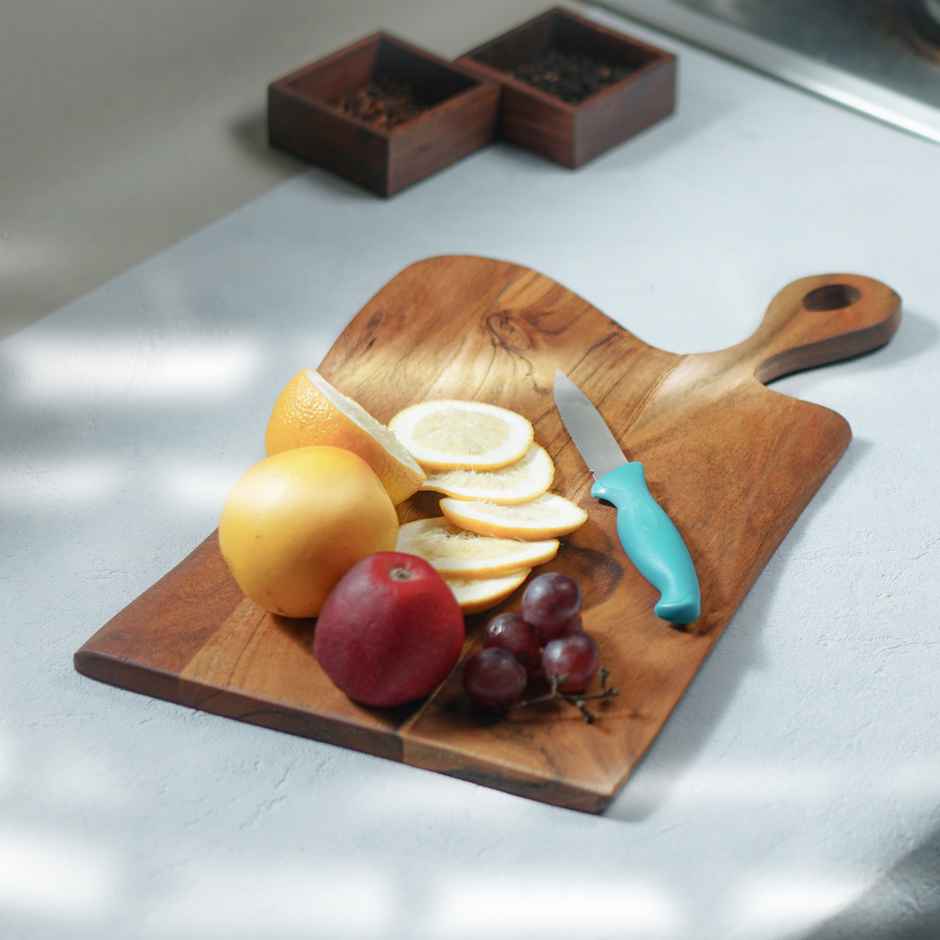 Sanjeev Kapoor by Oggn Wooden Live Edge Chopping Board 17.5x10