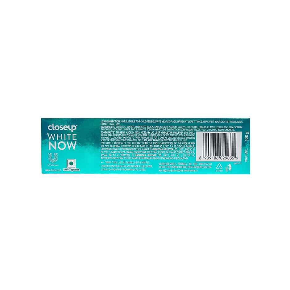Closeup White Now Stain Eraser Toothpaste