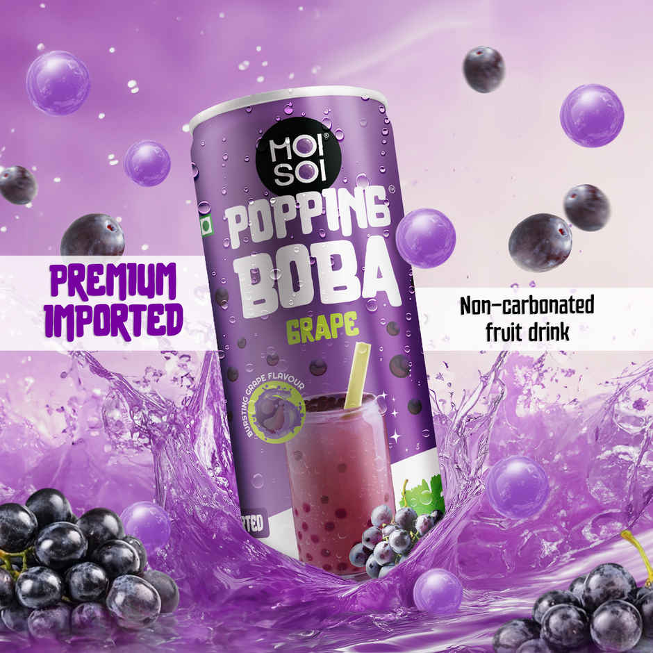 Moi Soi Popping Boba With Grapes Fruit Drink