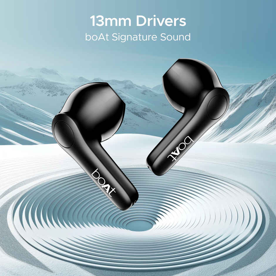 boAt Airdopes Atom 81 Pro in ear TWS Earbuds with mic, 100Hrs Battery, 4Mics ENx Tech, 50ms Low Latency, 13mm Drivers, Fast Charge, IPX5, v5.1 Bluetooth - Obsidian Noir