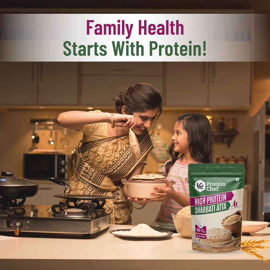 Protein Chef High Protein Premium Sharbati Atta | 50% More Protein with Select Multigrain