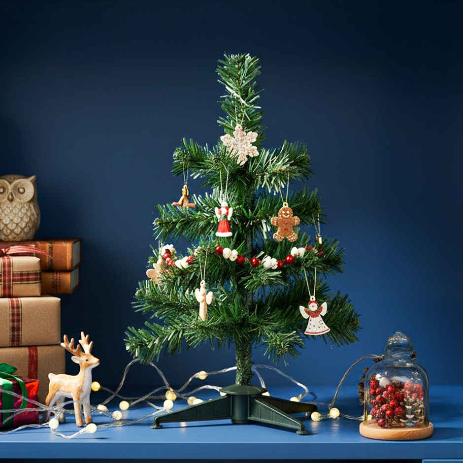 Christmas Tree | 1 ft | with Solid Plastic Base | Christmas Decor | Durable Decor | Party Propz