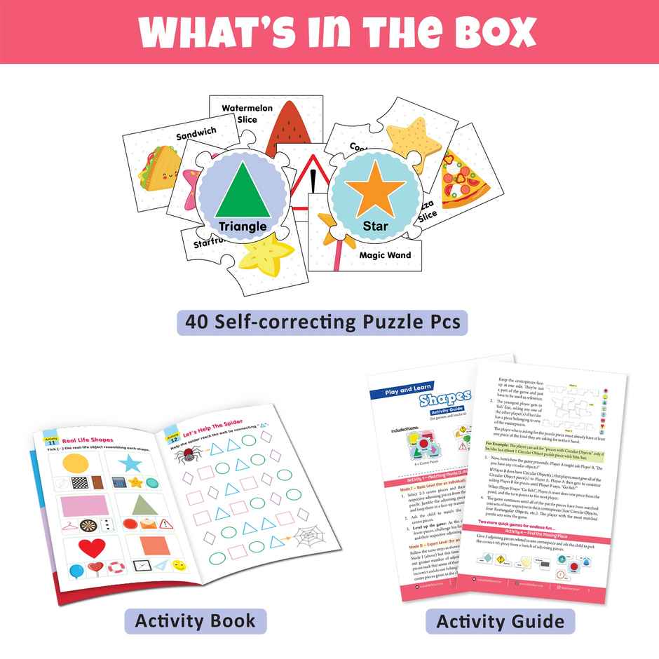 Little Berry Shapes Puzzle Game For Kids: Play And Learn Puzzle With Activity Book - Lb36