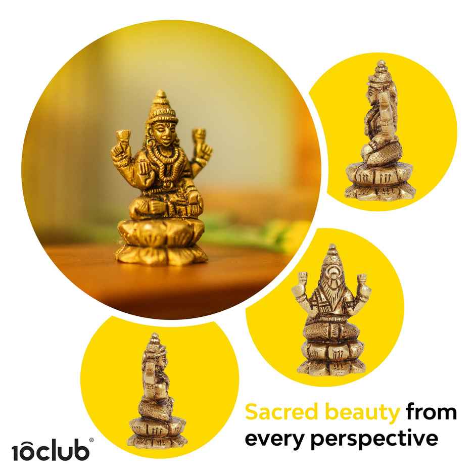 Goddess Lakshmi Idol, Yellow | 10club