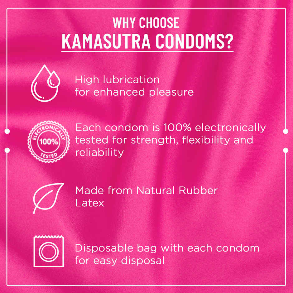 Kama Sutra Ultra Dotted Condoms(20pc) & Kama Sutra Personal Lube Strawberry(50ml) Combo