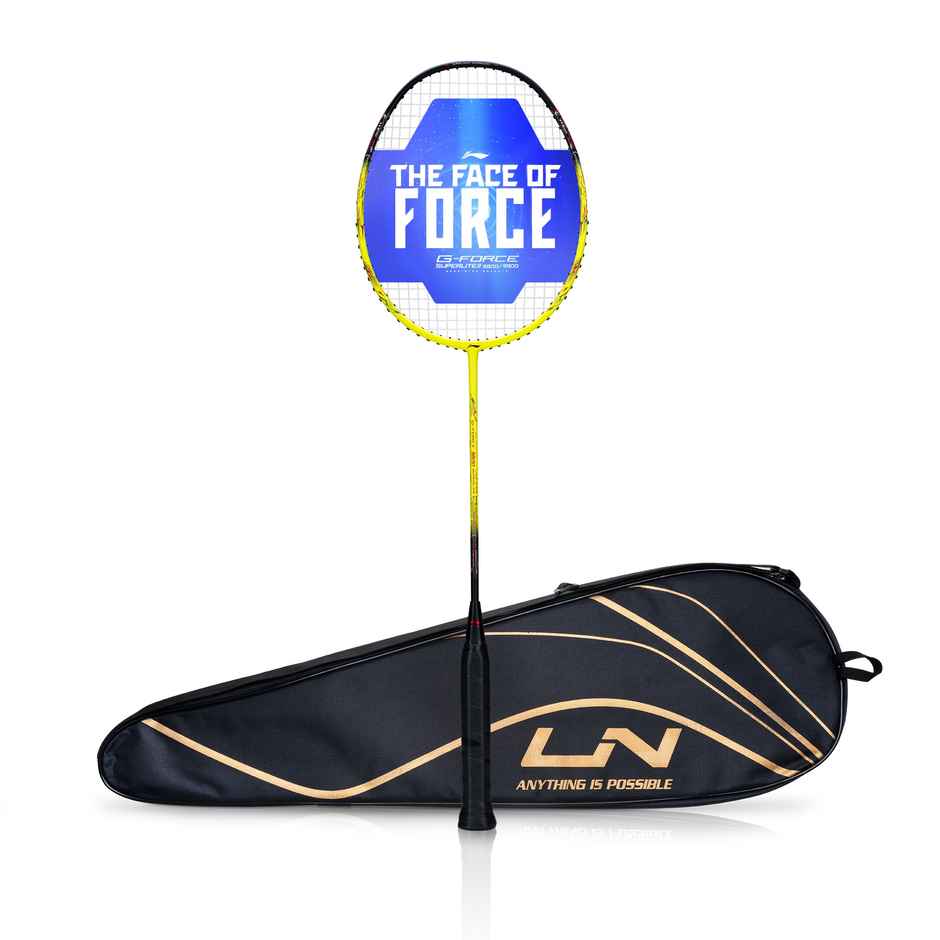 Li-Ning G-Force 3800 Ii Superlite Strung Badminton Racket With Full Cover