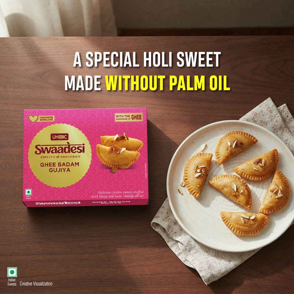 UNIBIC Swaadesi Pure Ghee Badam Gujiya