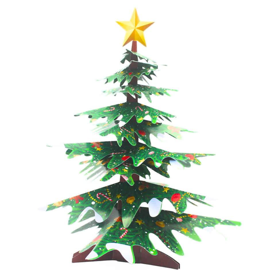 Christmas Printed Paper Tree | 11 Inch | Ideal for Home Decor | Se7en