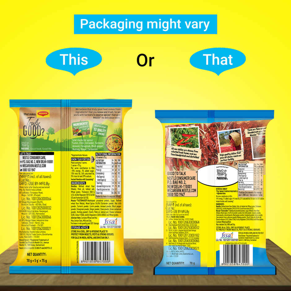 Maggi Masala Noodles No Onion No Garlic Combo