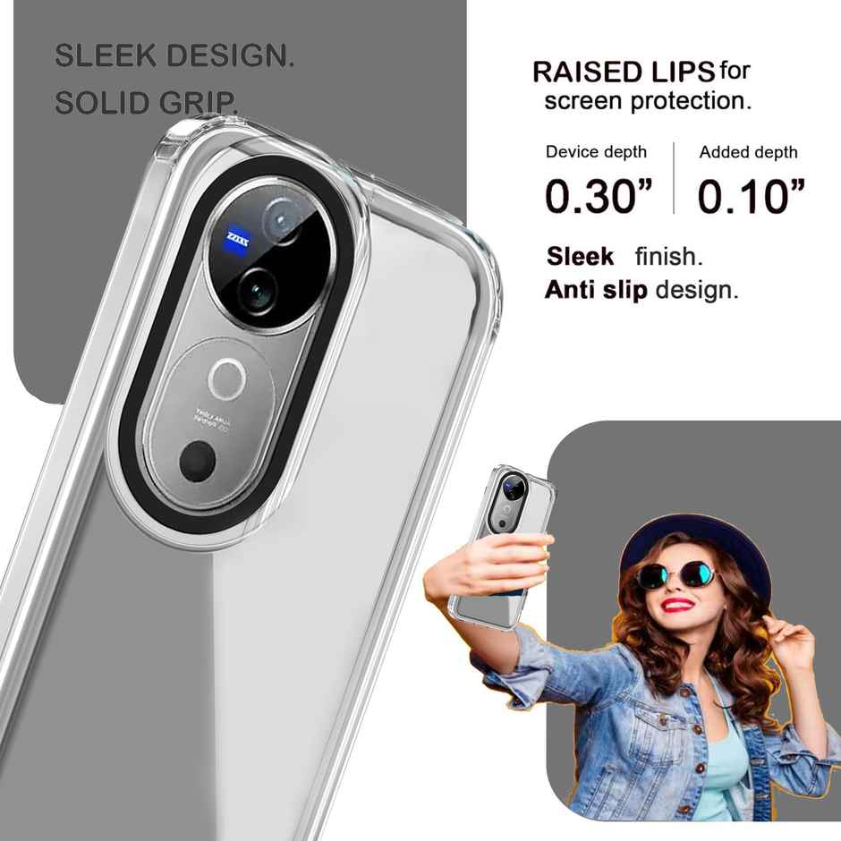 Artistque Case for Vivo V40e 5g / Iqoo Z9s 5g Back Cover - ultra Stylish Transparent Tpu Cover