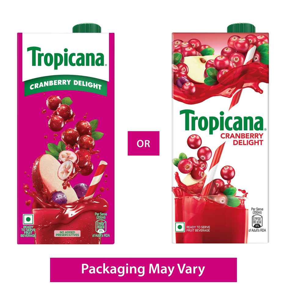 Tropicana Delight Cranberry Fruit Juice | Refreshing & Enjoyable