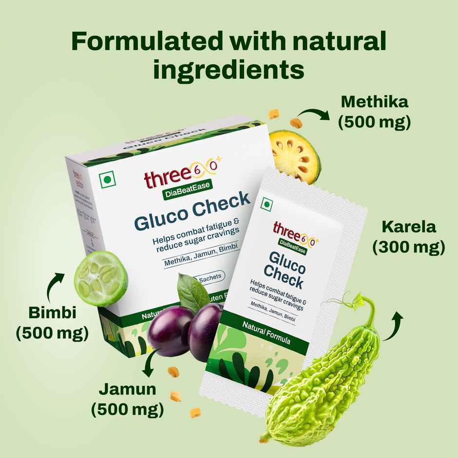 three60+ Diabeatease Gluco Check Powder for Sugar Control