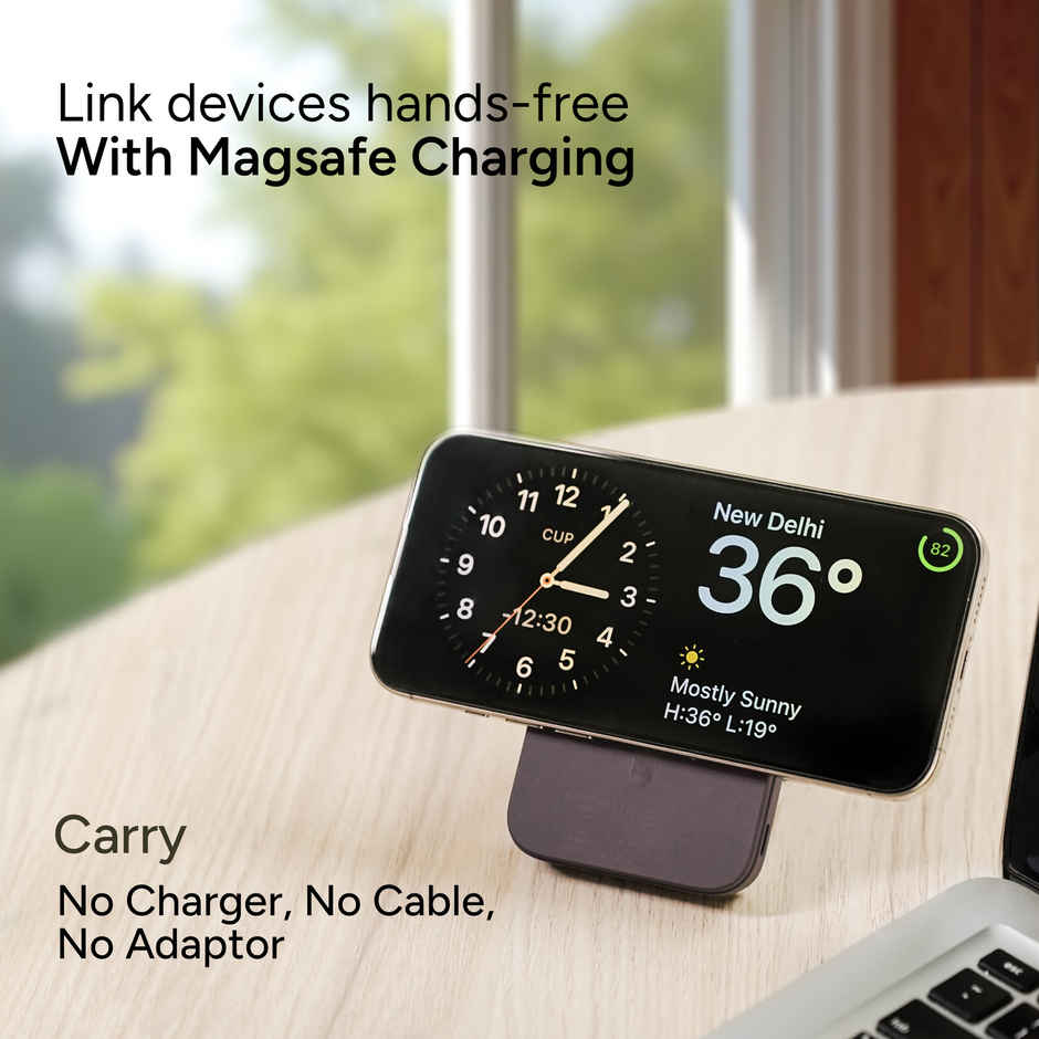 Ambrane MagSafe Power Bank | 22.5W | 10000mAh | Brown