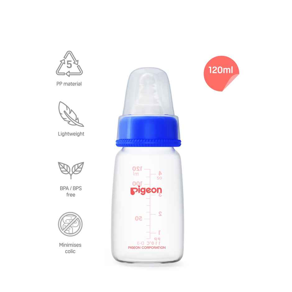 Pigeon Peristaltic Nursing Bottle Kpp 120Ml (Blue) Nipple S