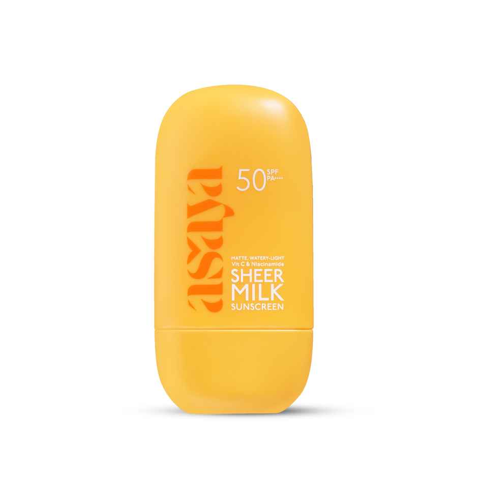 Asaya In-Vivo Tested SPF 50 PA++++ Sheer Milk Sunscreen for Brightening & No White Cast