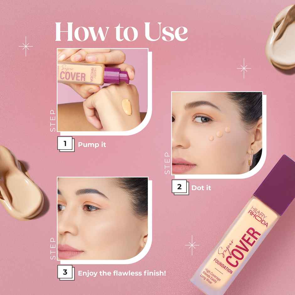 Hilary Rhoda Super Cover Foundation | Waterproof Foundation | Fair Ivory - Shade 02