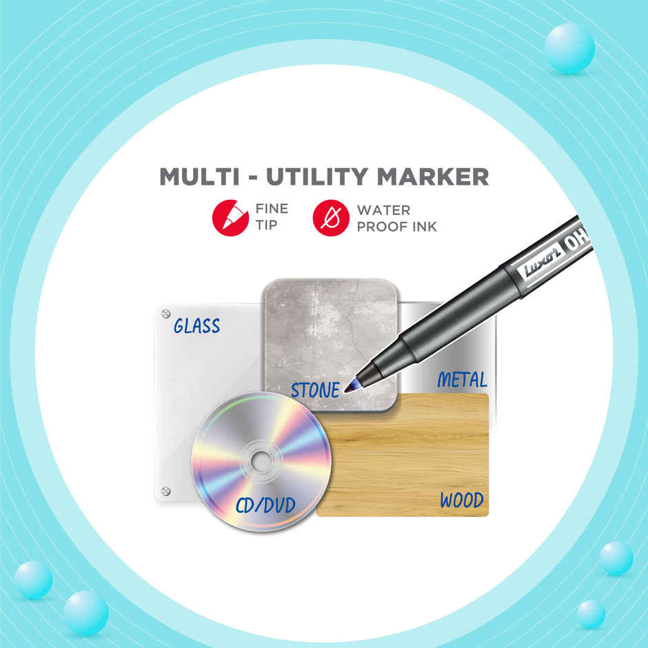 Luxor OHP Marker with Extra Fine Tip Pack of 5 Colours