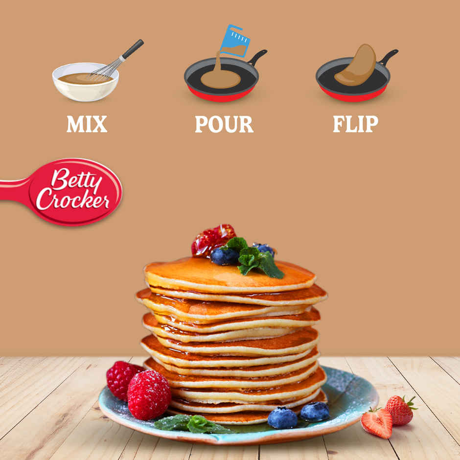 Betty Crocker Pancake Mix Original(250gms) & Hershey'S Chocolate Syrup(200gms) Combo