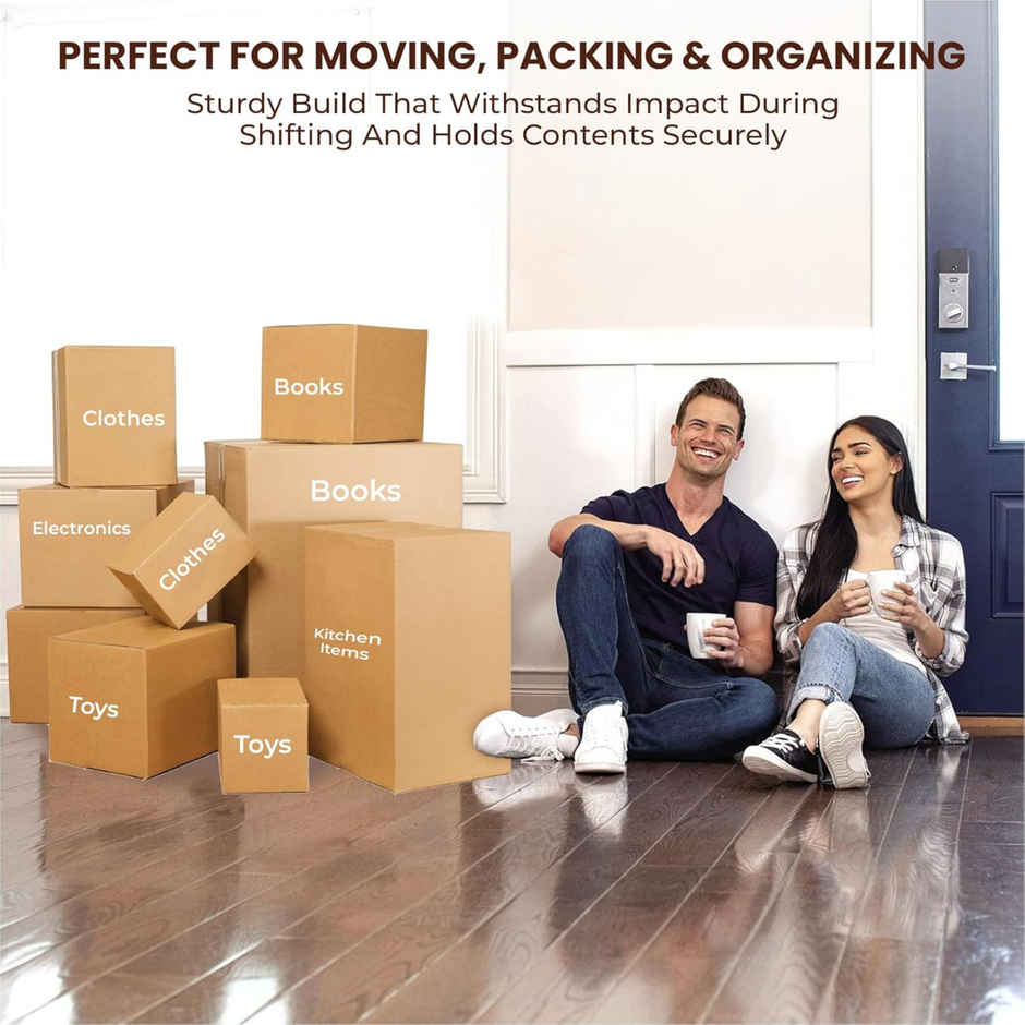 SE7EN Brown Corrugated Cardboard 3 Ply Box - 7 x 4 x 3.5 in