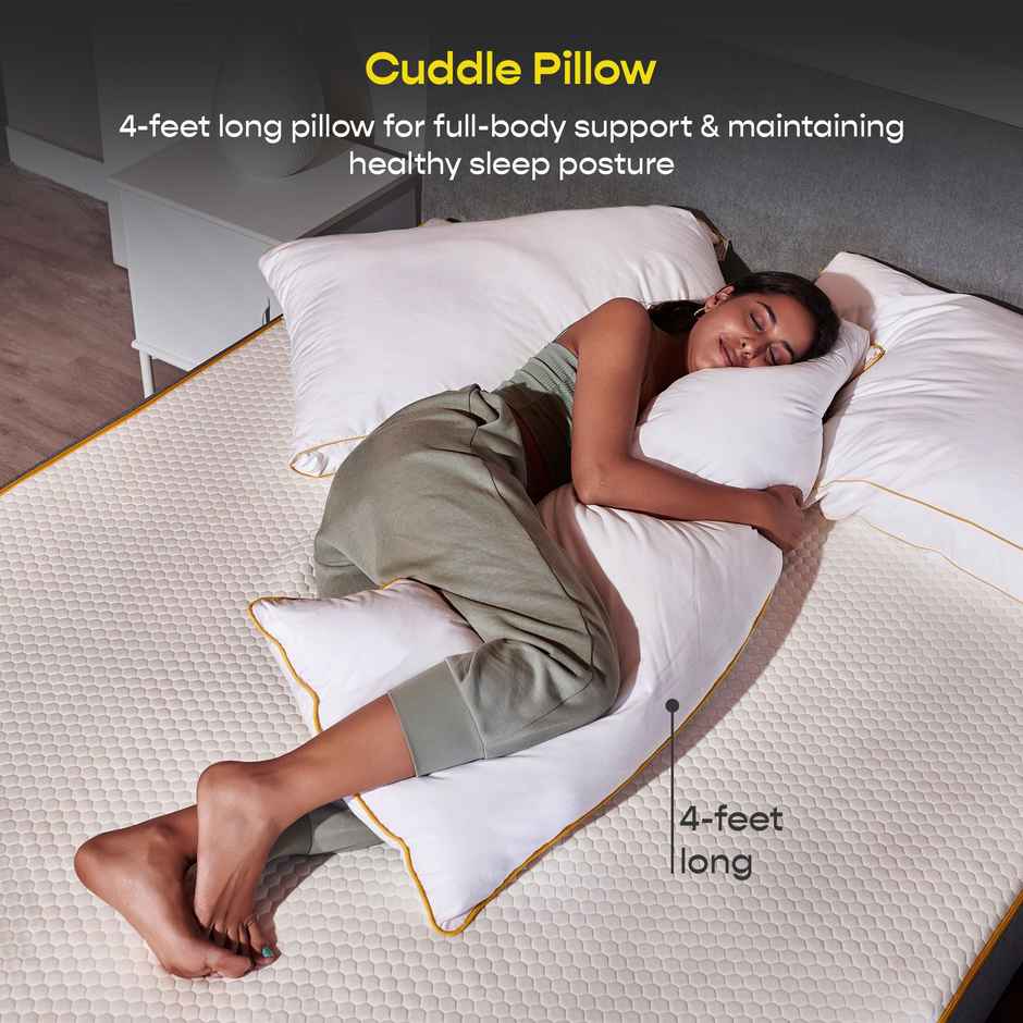 Sleepycat Microfiber Cuddle Pillow | Covered With Luxe Modal Fabric For Body Support -50X19 Inches