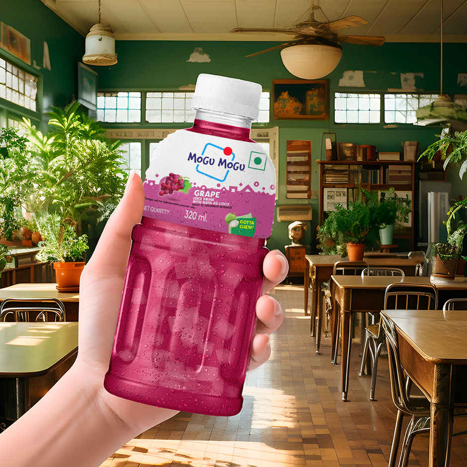 Mogu Mogu Grape Fruit Drink with Nata de Coco