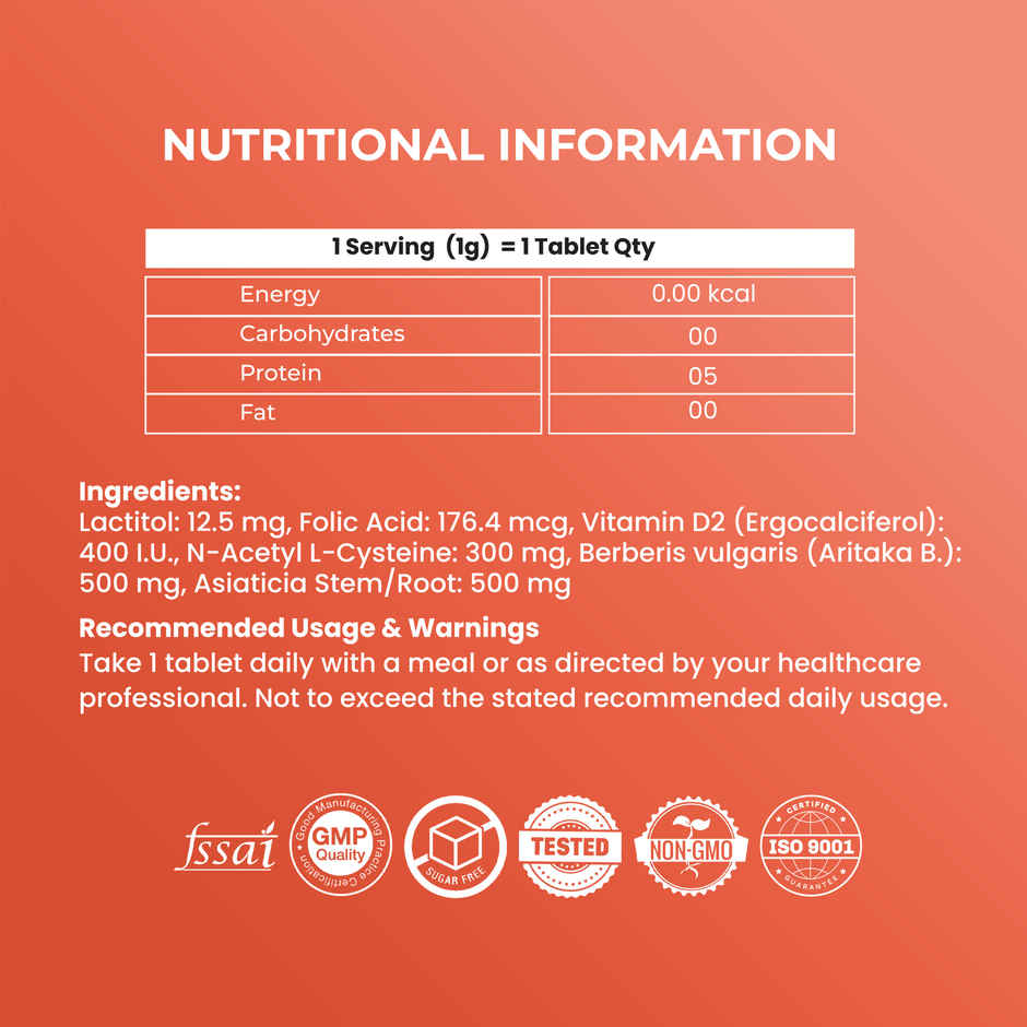 OYB PCOS Supplement for Women with Myo-Inositol & NAC for Hormonal Balance | 30 Tablets