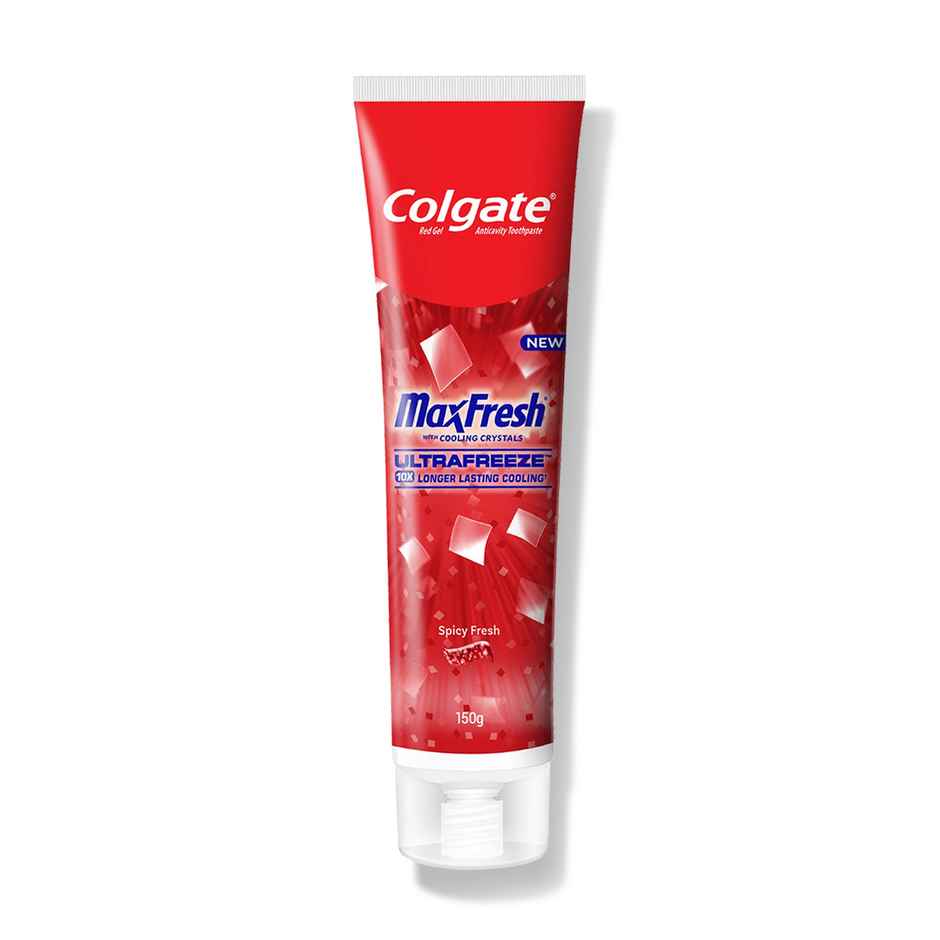 Colgate Zigzag Medium Bristle Toothbrush (1pc) & Colgate Mouthwash - Maxfresh Plax Fresh Tea Alcohol Free Imported (250ml) & Colgate Maxfresh Toothpaste, Red Gel Paste With Menthol For Super Fresh Breath (Spicy Fresh) (150g) Combo