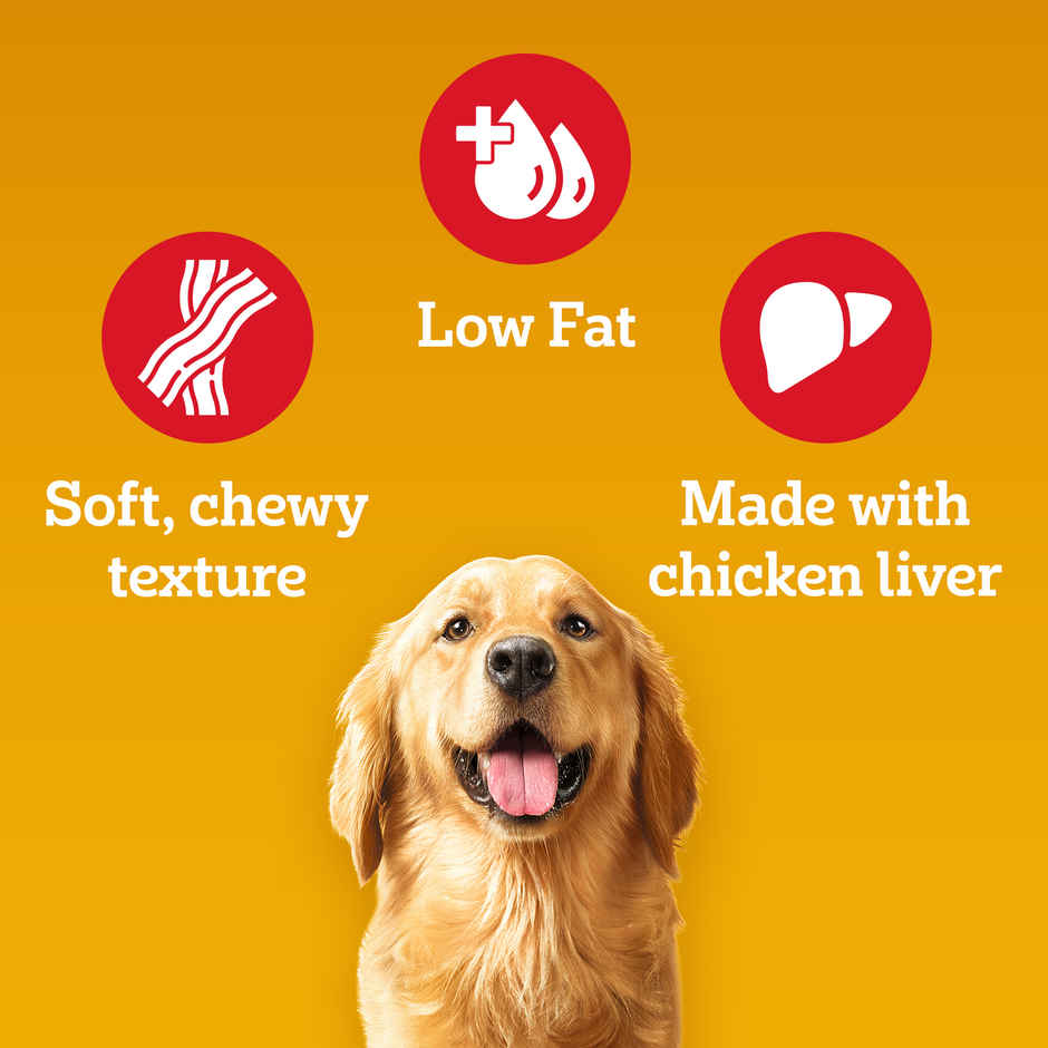 Pedigree Adult Tasty Jerky Chicken Flavour Dog Treat, 70g