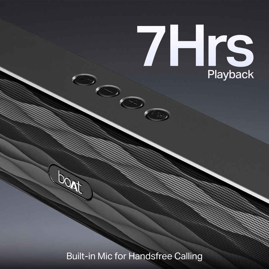 boAt Aavante Bar 485 BT Soundbar 10 W RMS Signature Sound |Bluetooth v5.3 Speaker - Premium Black