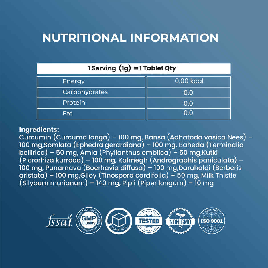 OYB Lung & Liver Dual Detox with Milk Thistle & Mullein | 30 Tablets | OYB Lung & Liver Dual Detox