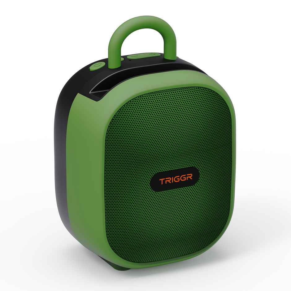 TRIGGR Puls8 Portable 10W Speaker | BT v5.3 | FM Mode | Rubber Finish | 8 Hr | | Jungle Green