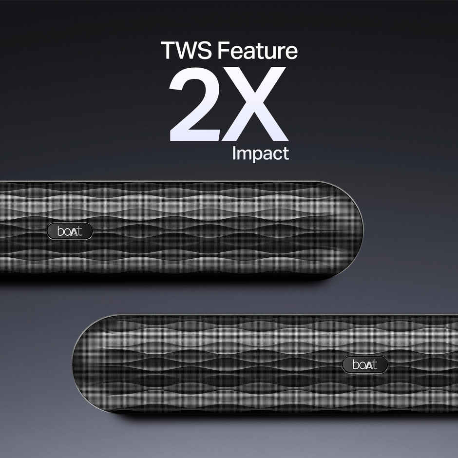 boAt Aavante Bar 485 BT Soundbar 10 W RMS Signature Sound |Bluetooth v5.3 Speaker - Premium Black