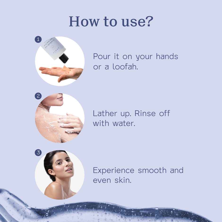 Arata Smoothening Body Wash with 1% Salicylic Acid & Glycolic Acid for Bacne & Strawberry Skin