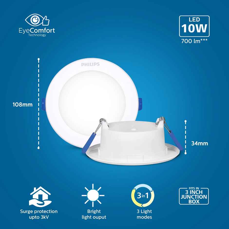 Philips StarFit 10 watt Round LED Downlighter, Tunable White