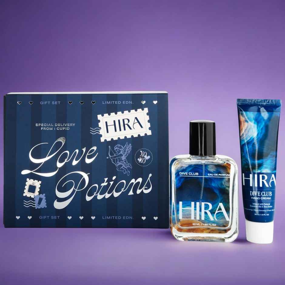 HIRA Men's Perfume & Hand Cream Gift Box | Dive Club Love Potions Edition | Gift for Him