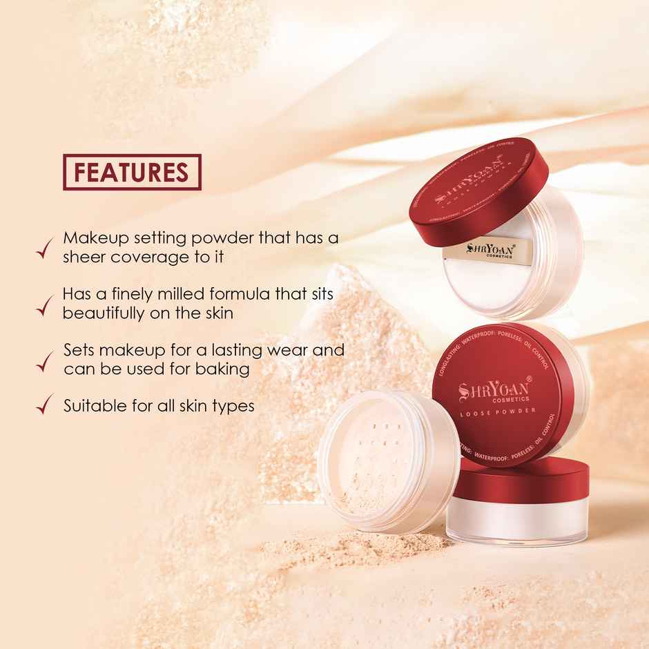 Shryoan Loose Powder 24 Hr Highlighting Complexion Powder - Shade-03