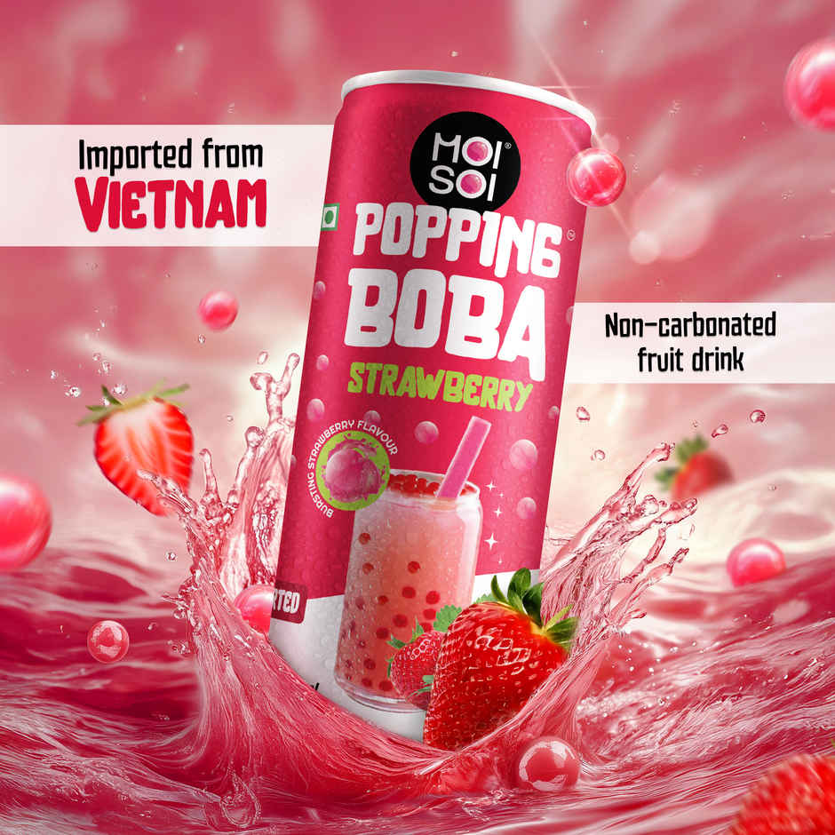 Moi Soi Popping Boba With Strawberry Fruit Drink